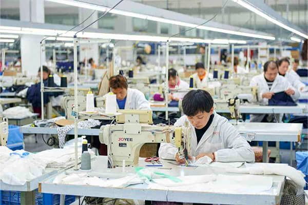 manufacturing in clothing factory